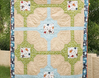 PDF Quilt Pattern Modern Easy // Crossroads