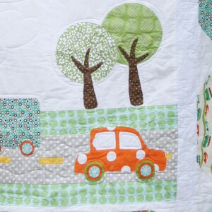 PDF Quilt Pattern//Boy Quilt Cars Helicopter Truck//On the Go image 4