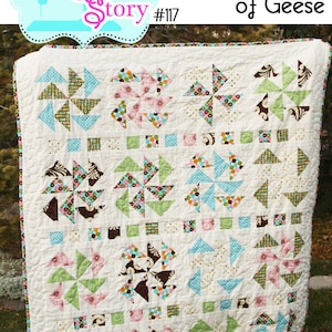 Quilt Pattern PDF modern simple traditional block &quot;Gaggle of Geese&quot;