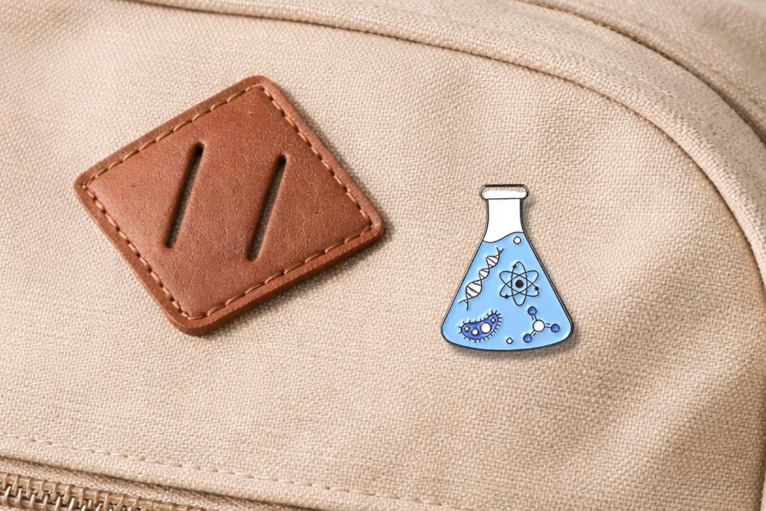 Science Brooch Scientific Microscopic Observation Enamel Pin – Molecular Gene Medical ...