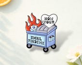 Funny Shredder Incinerator Your Opinion Enamel Pin How Your Email Finds Me Brooch Lapel Badge