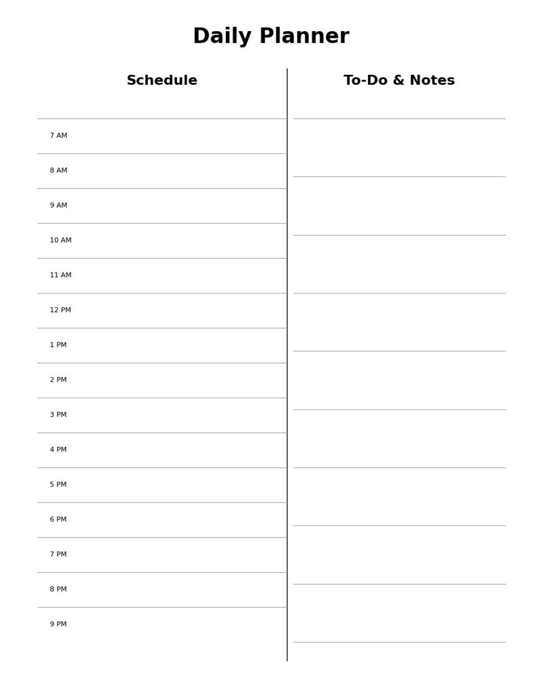 Daily Planner Printable PDF | Printable Planner Template - Etsy Australia