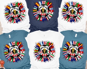 World Cup 2026 Shirt, USA Mexico Canada Soccer Fan Tee, Football Flags Shirt