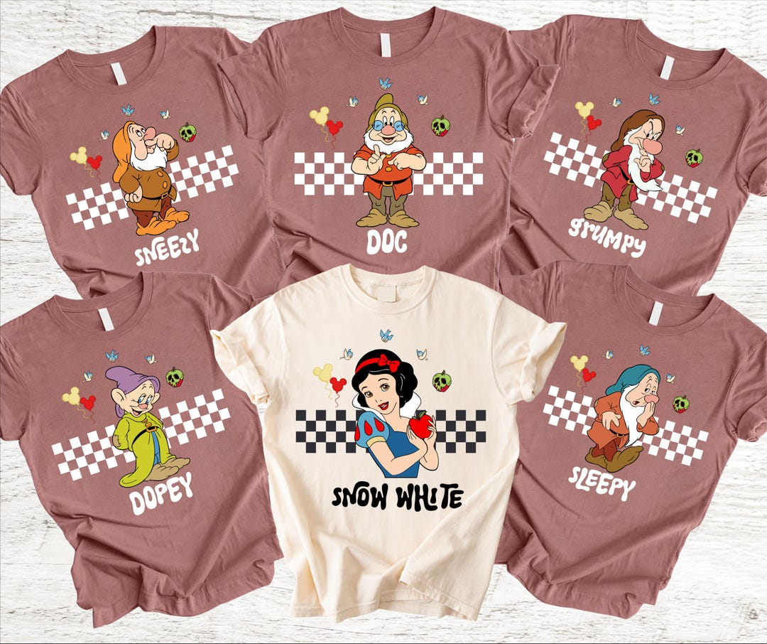 Disney Snow White and Seven Dwarfs Shirt, Matching Family Disney ...