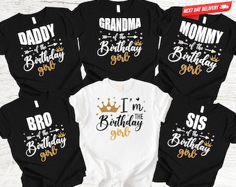 Koszulki dla solenizantki, pasujące do siebie, rodzinne, mama, tata, siostra, brat, impreza