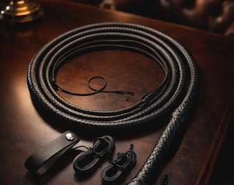 16 plaits Handmade Cowhide Leather Bullwhip Indiana Jones Style