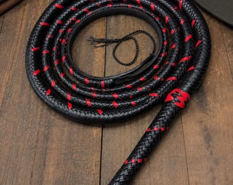 16 plaits Handmade Cowhide Leather Bullwhip Indiana Jones Style