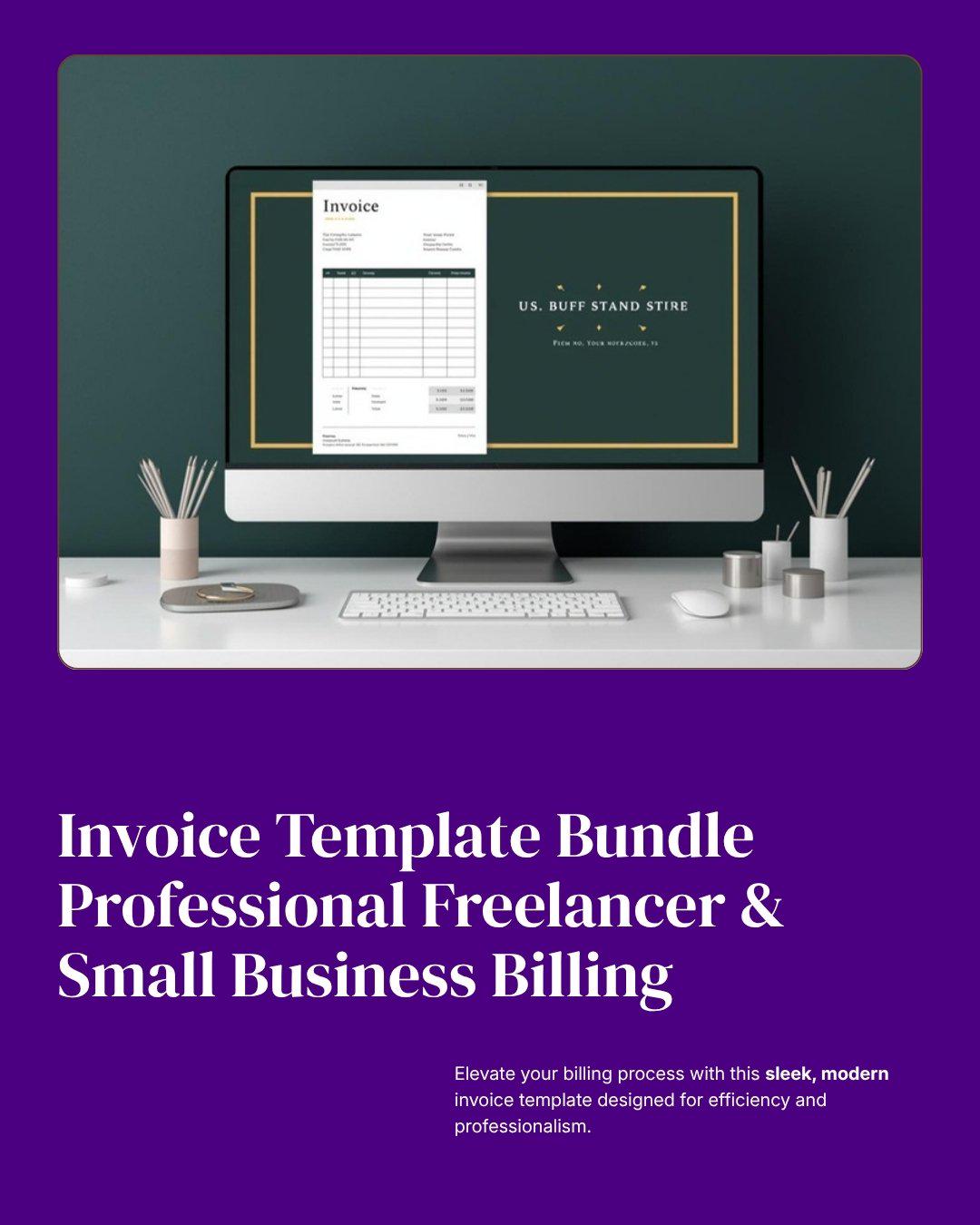 Invoice Template Bundle | Professional Freelancer Small Business ...