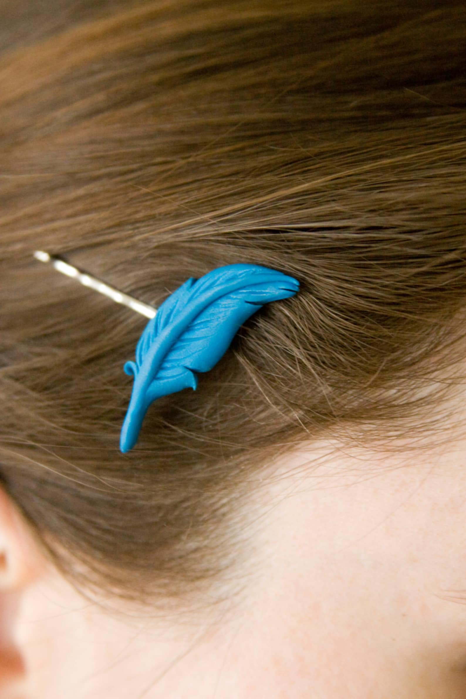 Blue Feather Hair Pin. something Blue Nintendo 64 Harvest Etsy