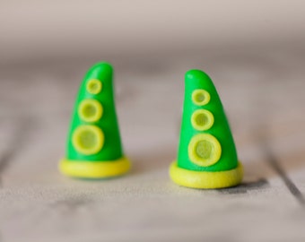 Day of the Tentacle Green Tentacle Earrings