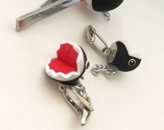 Mens Chain Chomp Cuff Links