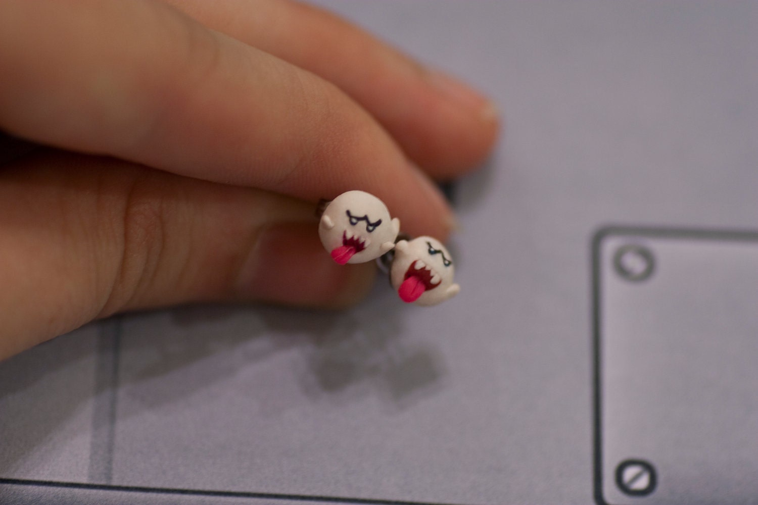 Boo Earrings Mario Etsy