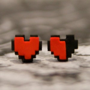 Zelda Heart 8-BiT Earrings