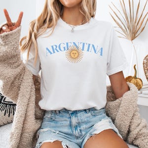 Argentina: Personalized World Cup 2026 Soccer Shirt, Messi Jersey Gifts for Argentinian, Argentina Lover Tee Argentine Flag T-Shirt Gift immagine 8