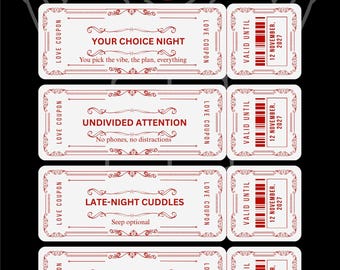 Spicy Love Coupons for Couples – Instant Printable Romantic Gift