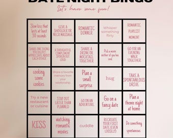 Date Night Bingo for Couples – Printable Digital Download