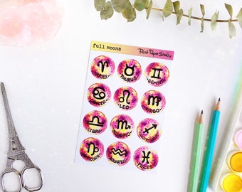 Full Moons sticker sheet