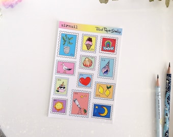 Airmail sticker sheet