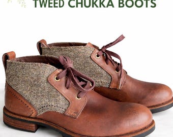 UGG Australia Men’s Leather & Tweed Chukka Boots