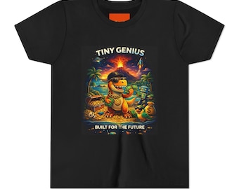 Kids Graphic T-Shirt, Imagination Art Tee for Kids, Cool Black Shirt, Creative Youth Tee, Fun Gift for Boys and Girls