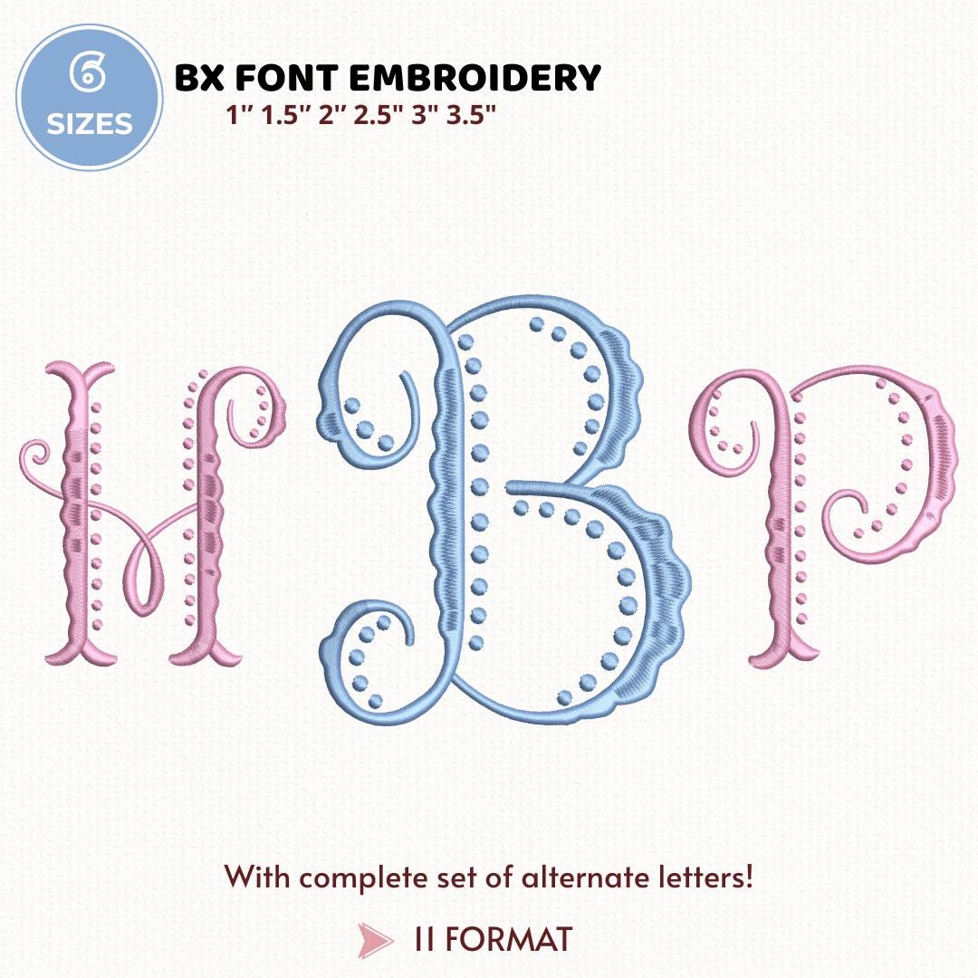 Monogram Fishtail Embroidery Monogram Family Designs in 6 Sizes ...