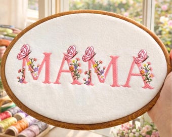 Floral Monogram Embroidery Font, Butterfly Alphabet A-Z, Elegant Flower Letters, Satin Stitch, BX Font | PES + 11 other formats