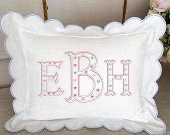 Heart Monogram Fishtail Embroidery Monogram Family Designs, Instant Download BX Font | PES + 11 other formats for Embroidery Machines