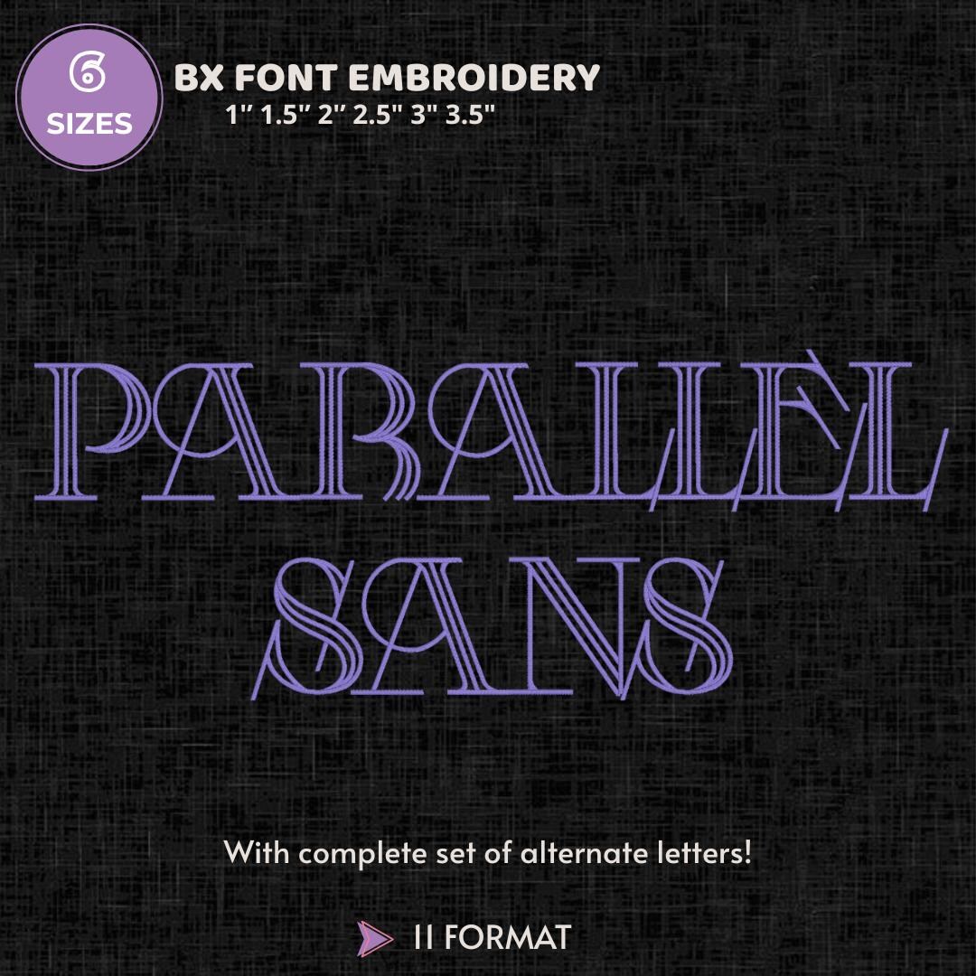 Parallel Sans Cursive Machine Embroidery Font, Monogram Script Alphabet ...