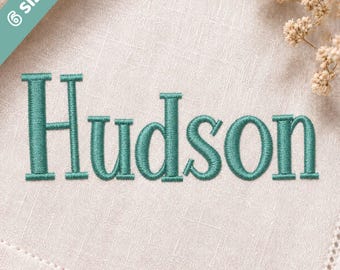 Hudson Script Embroidery Font, Serif Alphabet Embroidery Design, Kids Font Design, Machine Embroidery Font
