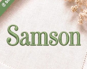 Samson Classic Script Embroidery Font, Vintage Font, 6 sizes, instant download BX Font | PES + 10 other formats for Embroidery Machines