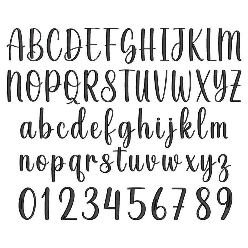 Handwritten Embroidery Font , Benjamin Cursive Embroidery, Signature ...