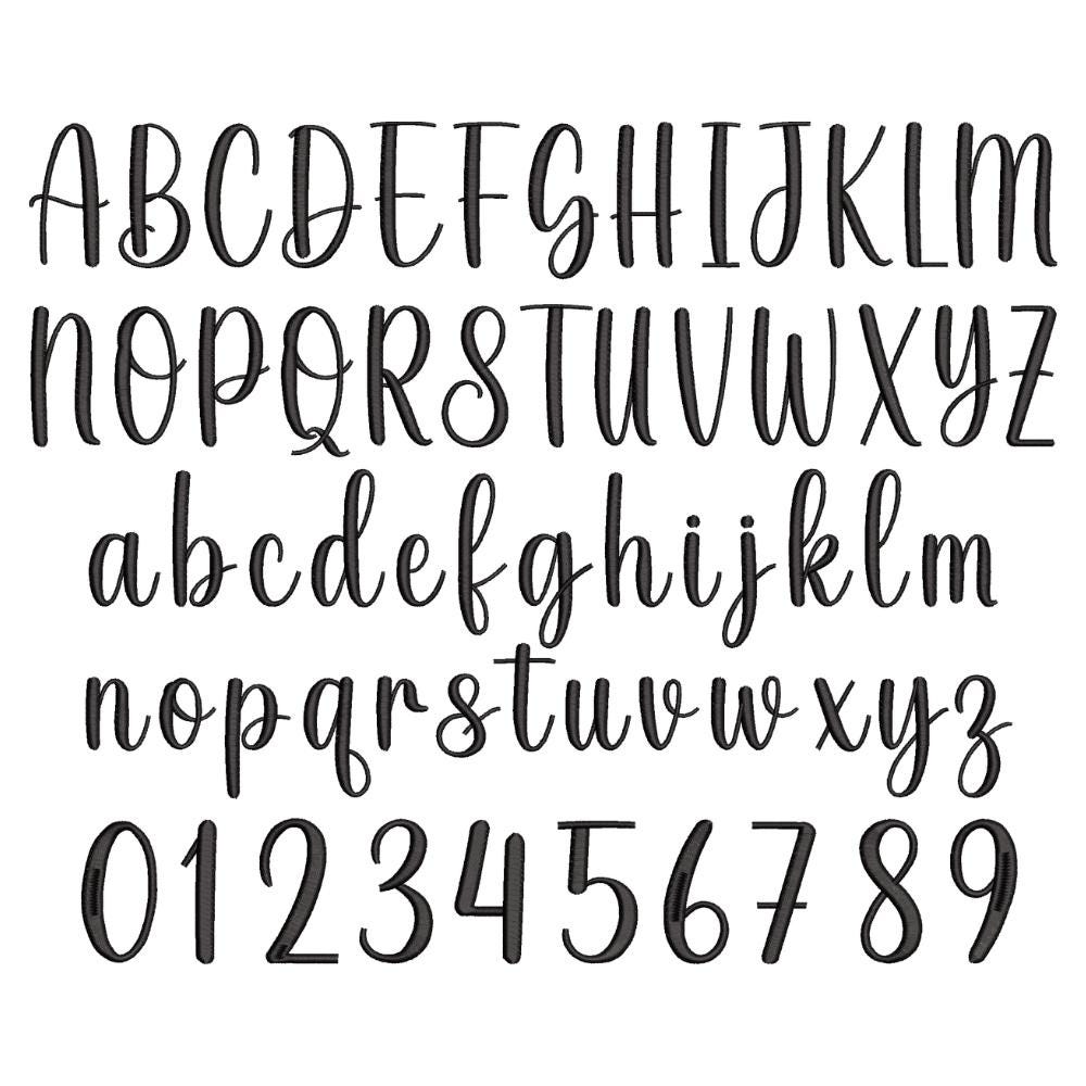 Handwritten Embroidery Font , Benjamin Cursive Embroidery, Signature ...