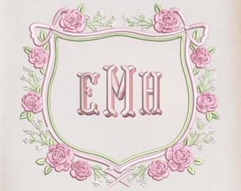 Fishtail Embroidery Monogram Family Designs In 6 Sizes, Instant Download BX Font | PES + 11 other formats for Embroidery Machines