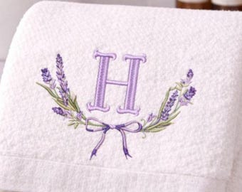 Fishtail Monogram with Floral Frame Embroidery Design, BX Font (Digital Download), 5 sizes, 11 formats