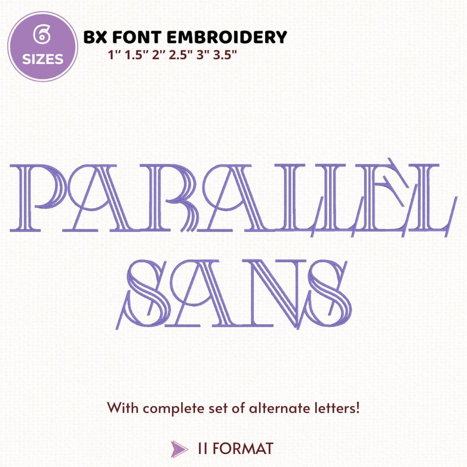 Parallel Sans Cursive Machine Embroidery Font, Monogram Script Alphabet ...