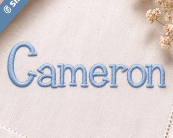 Cameron Embroidery Font Embroidery: Baby embroidery font, Native BX + Satin Stitch font, (BX Included, Instant Download)