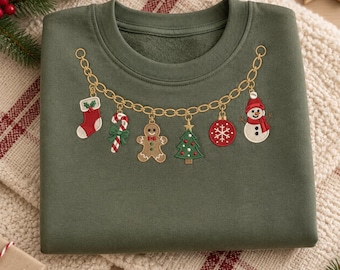 Vintage Christmas Necklace Embroidery, Holiday Garland Machine Embroidery Design, Christmas Jewelry Motifs, Festive Design, Instant Download