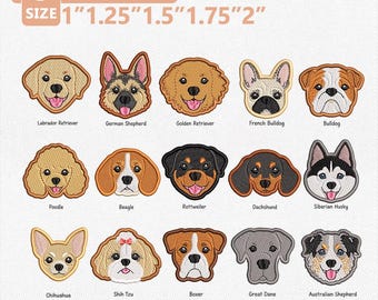 Hoodie String Charm Dog Breeds ITH, In The Hoop Applique Design, Dog Embroidery, Seasonal Embroidery Design, Applique ITH Instant Download