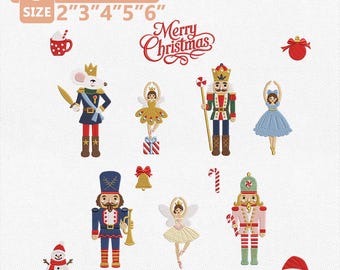 Set of 14 Vintage Nutcracker Embroidery Design Bundle, Christmas Nutcracker File, Classic Holiday Collection, Ballet Home, Instant Download
