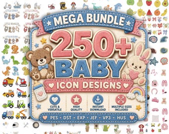 MEGA BUNDLE 250+ Baby Boys Girls Embroidery Design, Baby Design Embroidery Designs, Cute Nursery Designs, Baby Boy Girl, Instant Download