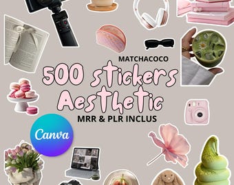 500+ Stickers for Instagram Carousels | Canva Templates | Social Media Content in French