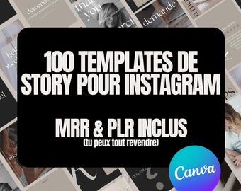 100 Instagram Stories by Canva | Instagram Story Templates in French | Instagram Content for Women Entrepreneurs