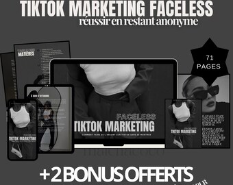 Faceless TikTok Marketing Ebook | Make Money on TikTok Without Showing Your Face | PLR MRR