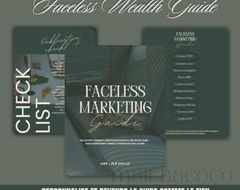 Faceless Marketing E-book | Faceless Wealth Guide | Making Money Without Showing Your Face | PLR MRR