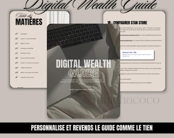 E-book Digital Wealth Guide | Make Money Online | Beginner Business Guide | PLR MRR | French