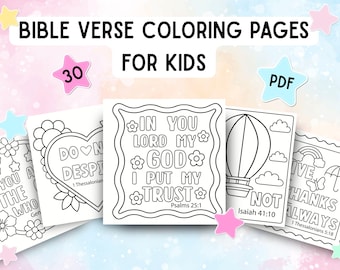Bible Verse Coloring Pages For Kids | Printable Christian Coloring Sheets | Digital Download