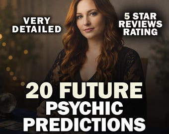 20 Future Predictions Psychic Reading, Accurate Intuitive Forecast, Detailed Honest InDepth Messages, Spiritual Medium Insight Fast Delivery