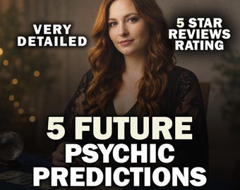 5 Future Predictions Psychic Reading, Accurate Intuitive Forecast, Detailed Honest In-Depth Messages, Spiritual Medium Insight Fast Delivery