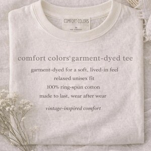comfort colors garment dyed patriotic shirt, soft cotton vintage style america tee details