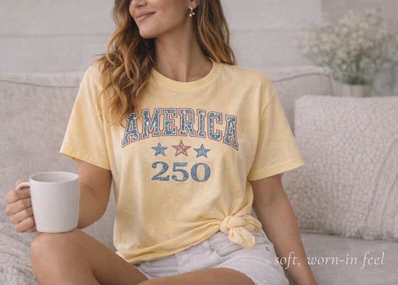 cozy and comfortable patriotic shirt outfit, comfort colors america tee styled for relaxed summer mornings